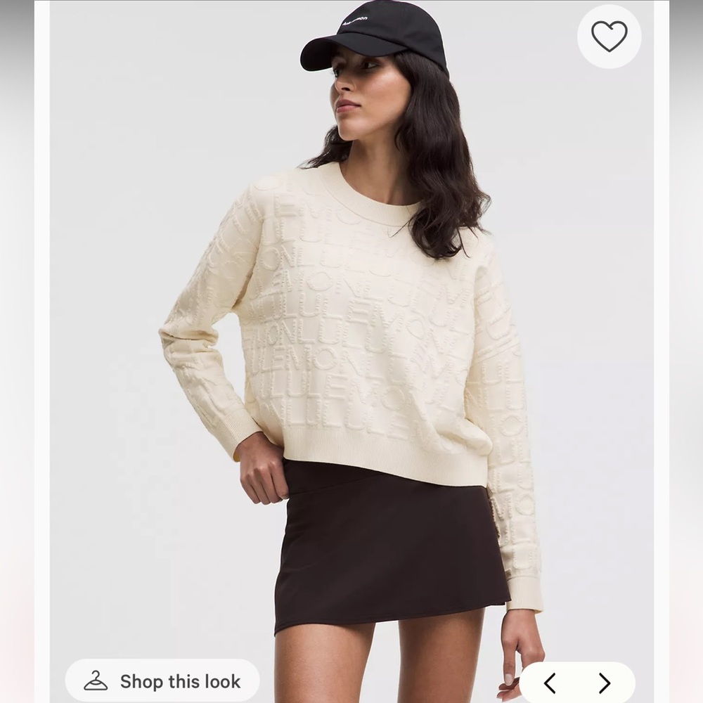 lululemon athletica  Cotton-Blend Jacquard Crewneck Sweater